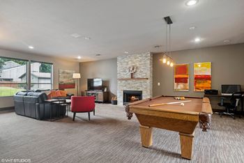 Clubhouse with Billiards Table at North Creek Apartments, Everett